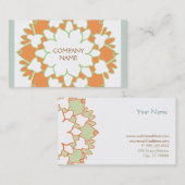 Oranje Visitekaartje Lotus Flower (Voorkant / Achterkant)