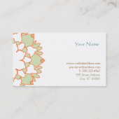 Oranje Visitekaartje Lotus Flower (Achterkant)