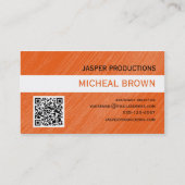 Oranje Visitekaartje QR-code (Voorkant)