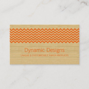 Oranje Visitekaartje Rustic Chevron