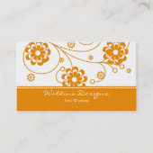 Oranje Visitekaartje Scroll Blooms (Voorkant)