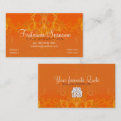 Oranje Visitekaartje Stazia (Voorkant / Achterkant)