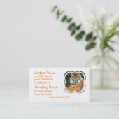 Oranje Visitekaartje Tiger (Staand voorkant)