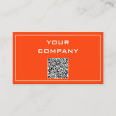 Oranje Visitekaartje Uw Eigen Ontwerp met QR-Code (Voorkant)
