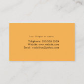 Oranje Visitekaartje van de Nail-technicus reinige (Achterkant)
