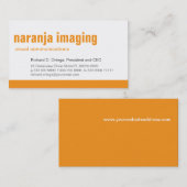 Oranje Visitekaartje van het basispaneel (Voorkant / Achterkant)