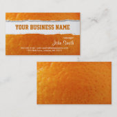 Oranje Visitekaartje van huidtextiel (Voorkant / Achterkant)