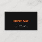 Oranje visitekaartje van leder horizontaal (Achterkant)