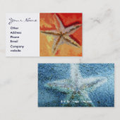 Oranje Visitekaartje van Starfish (Voorkant / Achterkant)