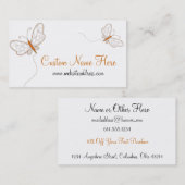 Oranje Visitekaartje van whiskybutterflies (Voorkant / Achterkant)