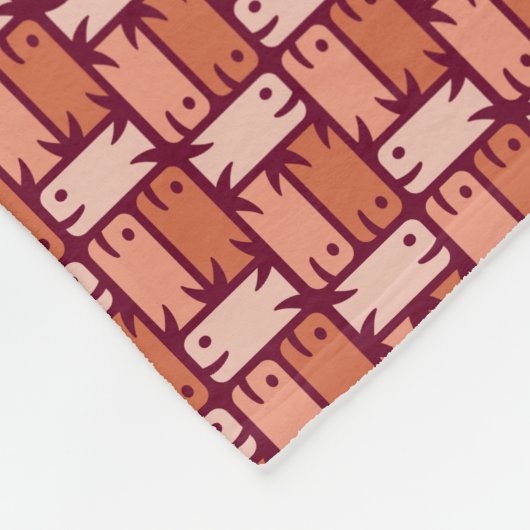 Oranje vismandje Weave Pattern Fleece Blanket (Hoek)