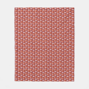 Oranje vismandje Weave Pattern Fleece Blanket Deken