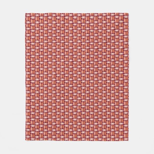 Oranje vismandje Weave Pattern Fleece Blanket Deken (Voorkant)