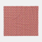 Oranje vismandje Weave Pattern Fleece Blanket Deken (Voorkant (Horizontaal))