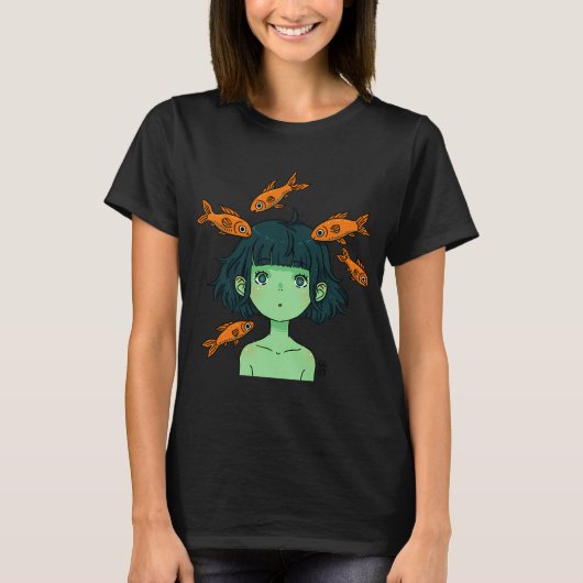 Oranje vissen t-shirt (Voorkant)