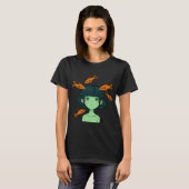 Oranje vissen t-shirt (Voorkant volledig)
