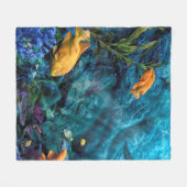 ORANJE VISSERIJ BLAUW OCEAN FLEECE BLANKET DEKEN (Voorkant (Horizontaal))