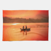 Oranje vissers verbrand theedoek (Horizontaal)