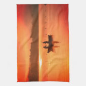 Oranje vissers verbrand theedoek (Verticaal)