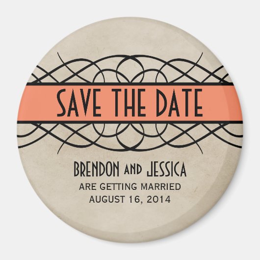 Oranje Vlaamse Rand sparen de Magnet Datum (Voorkant)