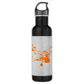 Oranje vlak waterfles (Voorkant)