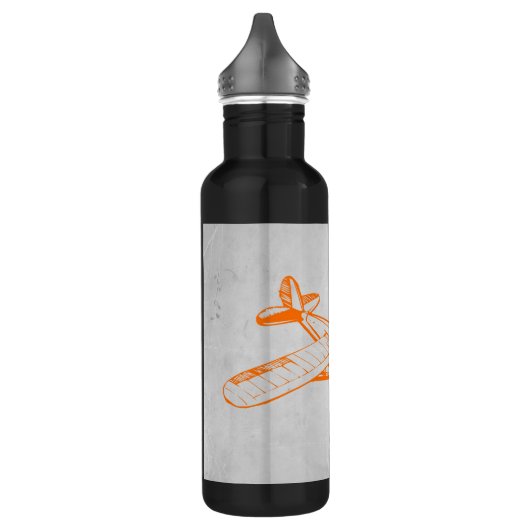 Oranje vlak waterfles  (Links)