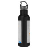 Oranje vlak waterfles  (Achterkant)