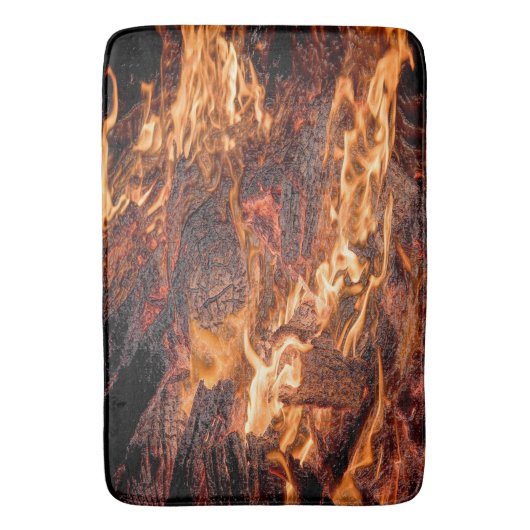 Oranje vlam badmat (Voorkant Verticaal)