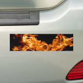 Oranje vlam bumpersticker (Op auto)