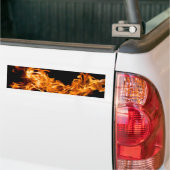 Oranje vlam bumpersticker (Op Truck)