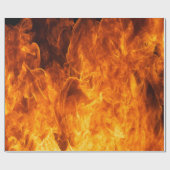 Oranje vlam cadeaupapier (Vlak)