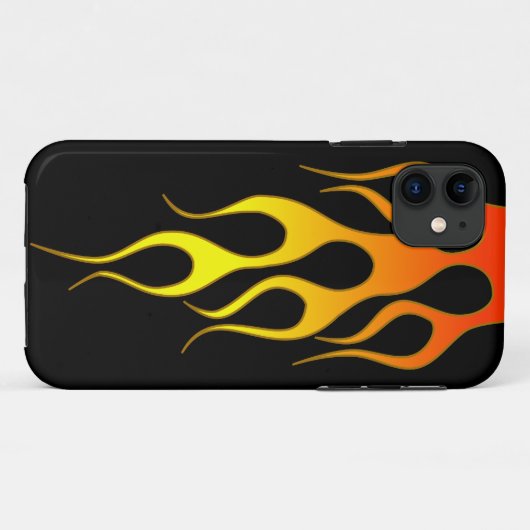 Oranje vlam Case-Mate iPhone case (Achterkant (horizontaal))