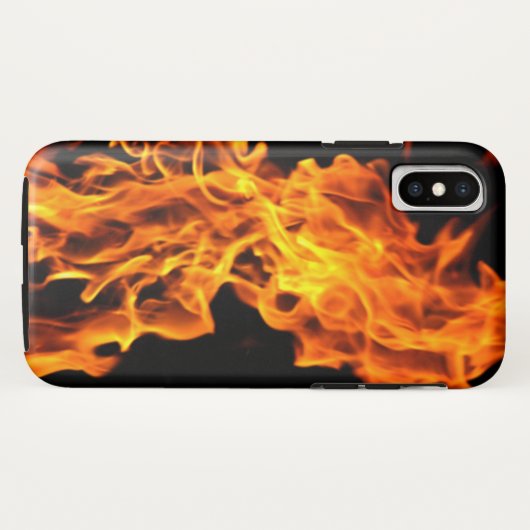 Oranje vlam Case-Mate iPhone case (Achterkant (horizontaal))