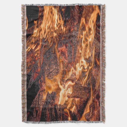 Oranje vlam deken (Voorkant Verticaal)