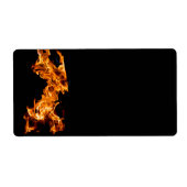 Oranje vlam etiket (Voorkant)