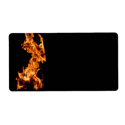 Oranje vlam etiket (Voorkant)