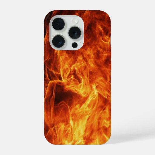 Oranje vlam iPhone hoesje (Achterkant)