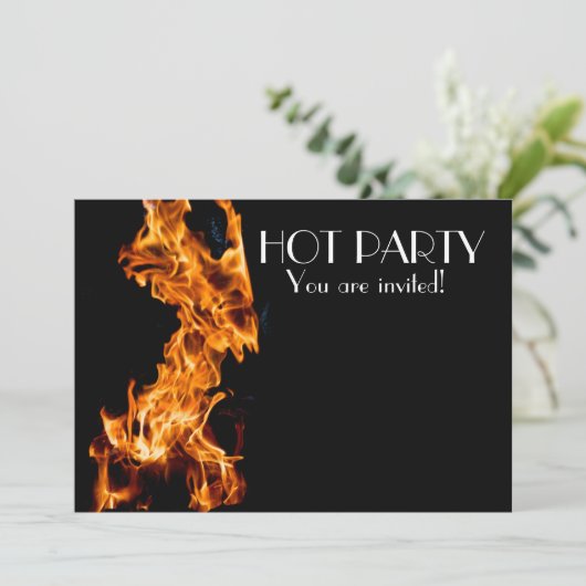 Oranje vlam kaart (Staand voorkant)