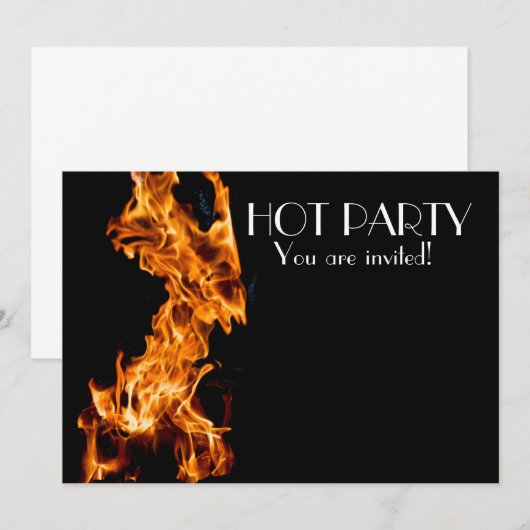 Oranje vlam kaart (Voorkant / Achterkant)