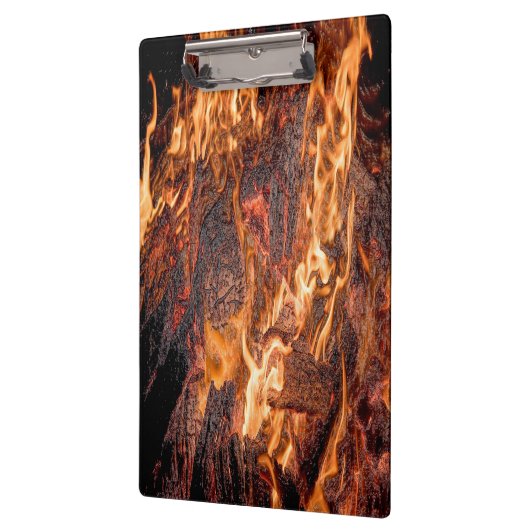 Oranje vlam klembord (Links)