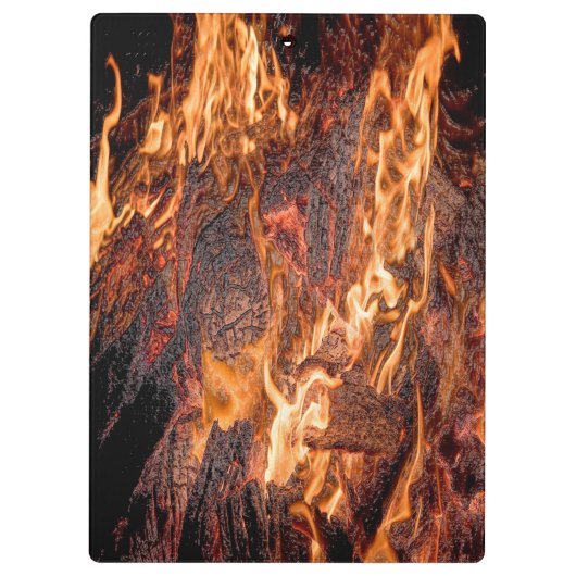 Oranje vlam klembord (Achterkant)