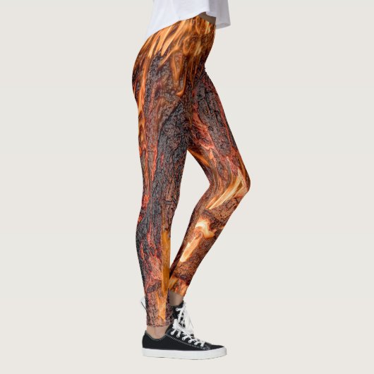 Oranje vlam leggings (Rechts)