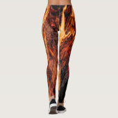 Oranje vlam leggings (Achterkant)