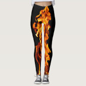 Oranje vlam leggings (Voorkant)