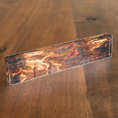 Oranje vlam naambordje (Zijkant)