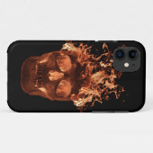 Oranje vlam schedel iPhone 5G Hoesje (Achterkant (horizontaal))