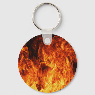 Oranje vlam sleutelhanger
