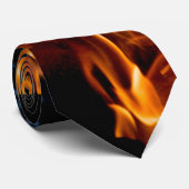 Oranje vlam stropdas (Opgerold)