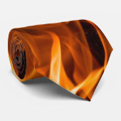Oranje vlam stropdas (Opgerold)