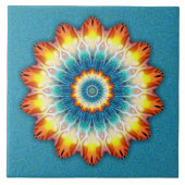 Oranje vlam tegeltje (Voorkant)